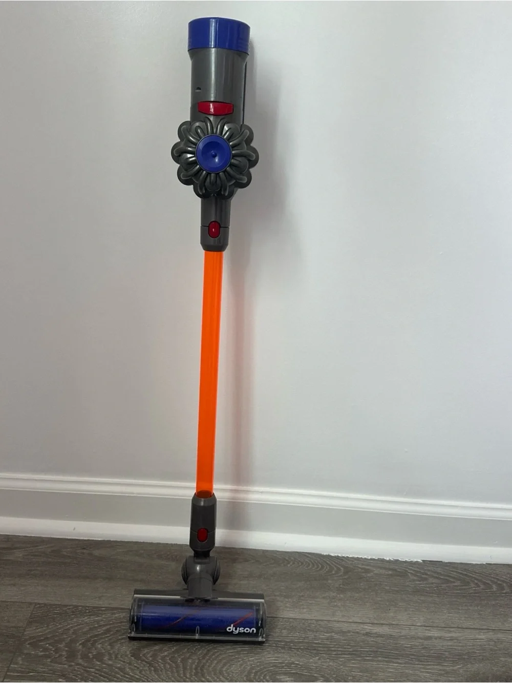 Dyson Kids Stick Vacuum Toy in Gray, Blue and Orange